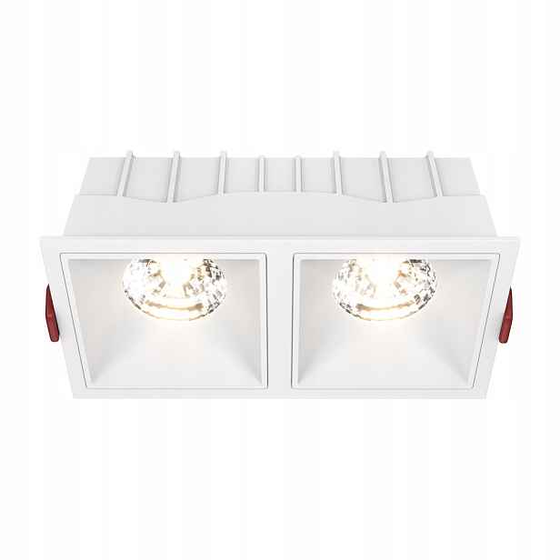 Lampa zapuštěné dvojité Led kulaté stropní svítidlo bílé obdélníkové 3000K Maytoni