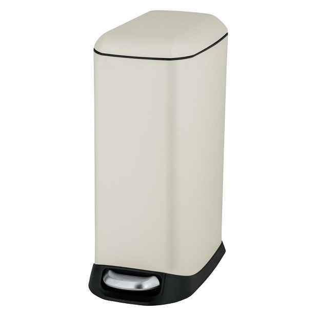 Krémový nášlapný ocelový odpadkový koš 12 l Design – Wenko
