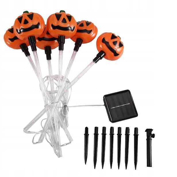 Lampičky Halloween Solární dýně Led 6 Ks Dekorace zahrady