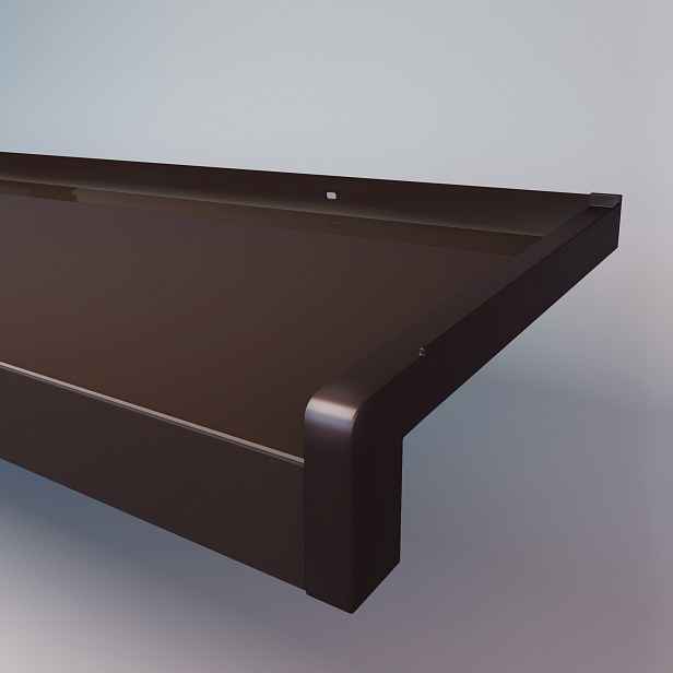 Parapet venkovní hliníkový Paramont š. 210 mm hnědá