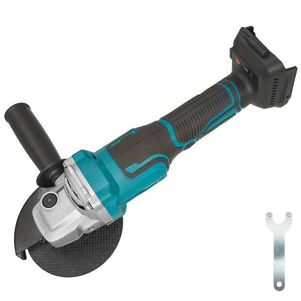 TEMU 730W Akumulátorová Úhlová Bruska, Bezkartáčový Nářadí na Baterii Makita 18V, Elektrická Bruska s Výkonem 9000 ot./min pro Řezání Kovů, Broušení,