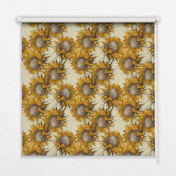 TULUP VNITŘNÍ roleta - okenní roleta - roleta - 60x140 cm - Slunečnice