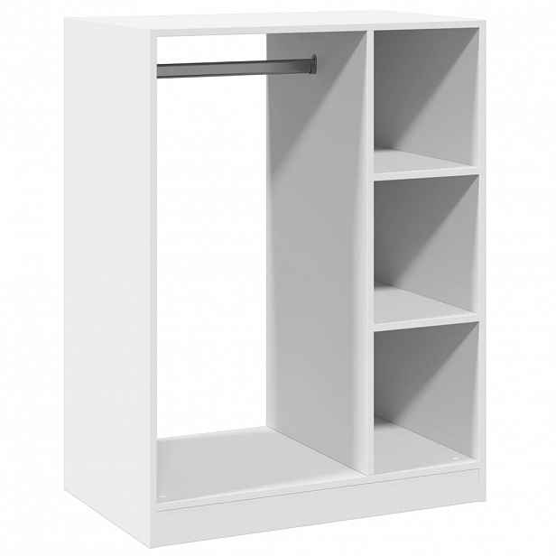 vidaXL Šatní skříň bílá 77 x 48 x 102 cm kompozitní dřevo