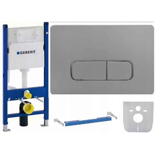 Wc stojan Geberit Duofix Basic UP100 Držáky Tlačítko Moha Chrom Mat+mata