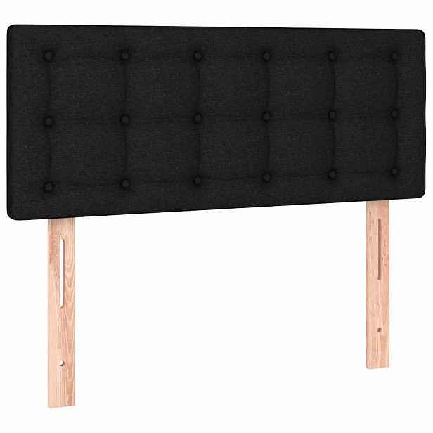 vidaXL Čelo postele černé 80 x 5 x 78/88 cm textil