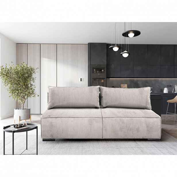 MID.YOU ROZKLÁDACÍ POHOVKA, textil, béžová