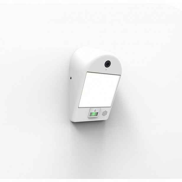 Lutec Mimo Satin White Venkovní Led lampa s pohybovým senzorem a kamerou
