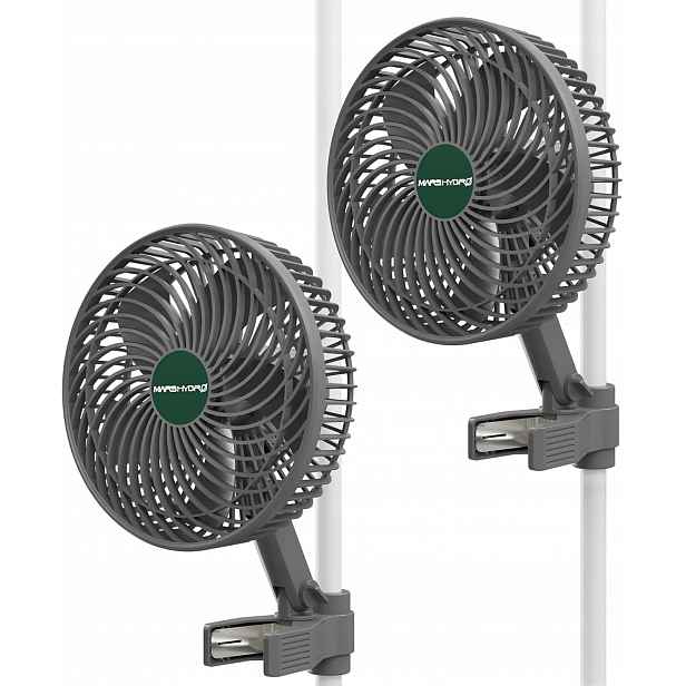 Marshydro Pěstební Ventilátory 2 Ventilátor Clip On 10 Běhů Oscilace Tichý