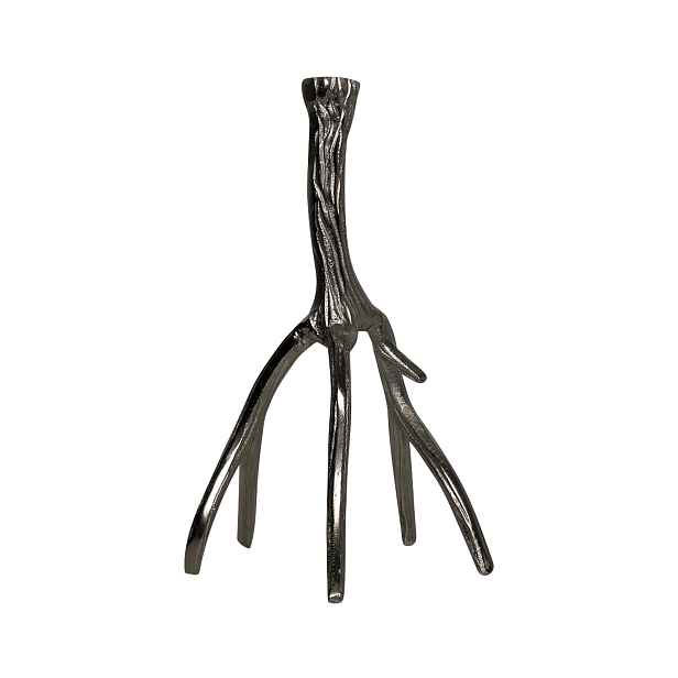Stříbrný raw svícen stojící paroží Antlers - 18*19*33cm Mars & More