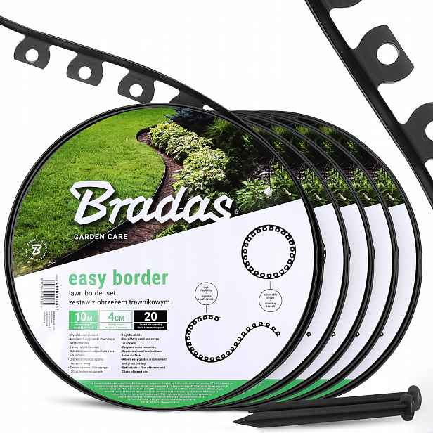 Trávníkový Lem 50 m 40 mm 100 x Kotvy Kolíky Upevňovací kolíky 18 cm Us-p