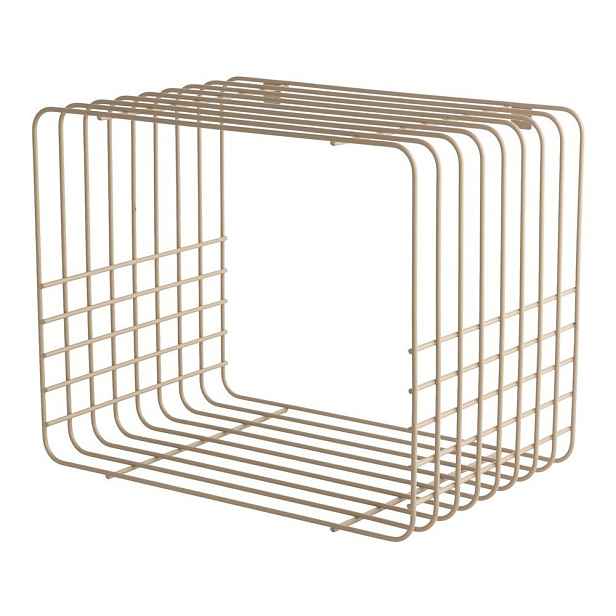 Béžová patrová kovová police 38 cm Wire – Mette Ditmer Denmark