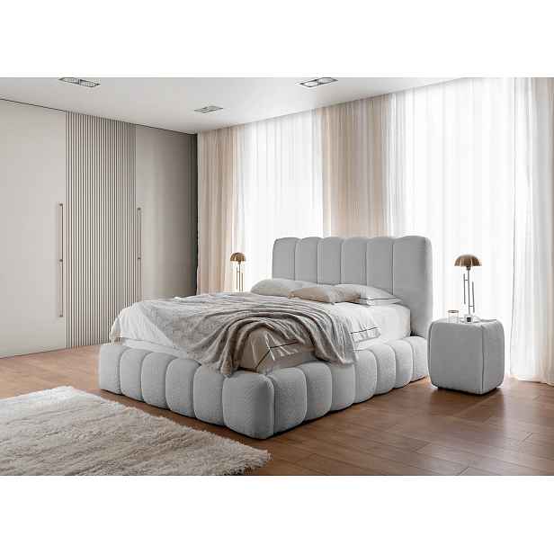 Manželská postel 200x200 ZOLY - šedá