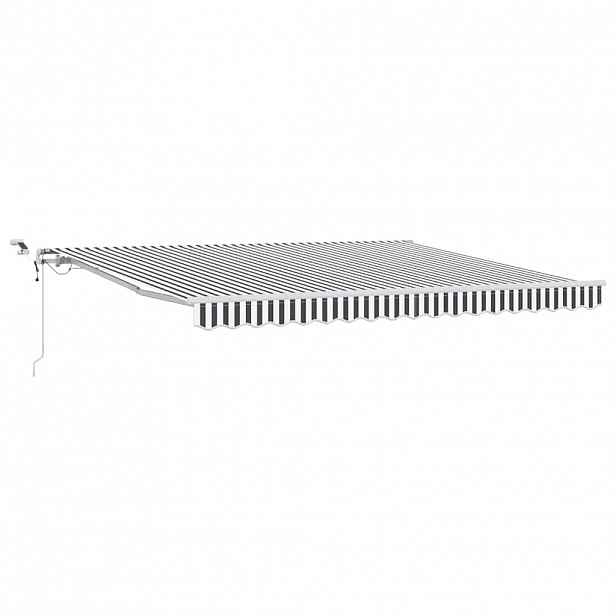 vidaXL Automatická zatahovací markýza s LED antracit a bílá 400x300 cm