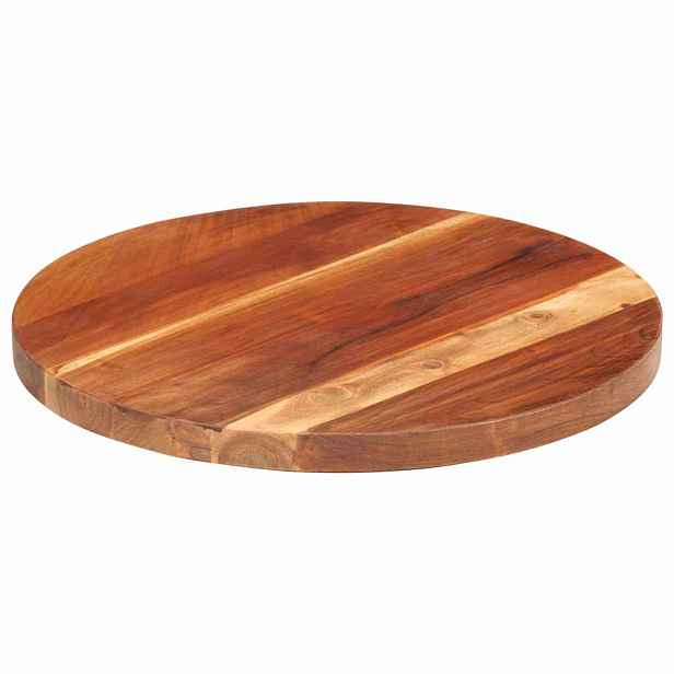 vidaXL Stolní deska masivní akáciové dřevo kulatá 25–27 mm 40 cm