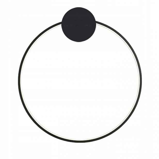 Nástěnná Lampa Led Ring Kruh 30 CM Černá Do Obývacího Pokoje Do Předsíně