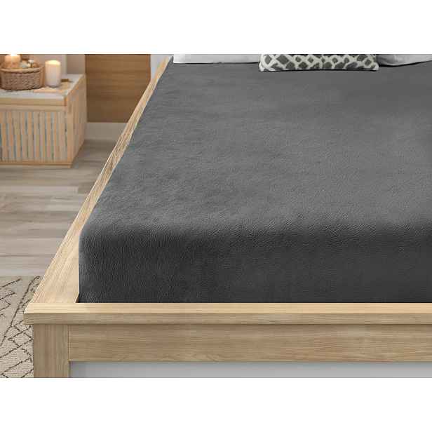 Prostěradlo mikroplyš SOFT 200x220 cm tmavě šedé
