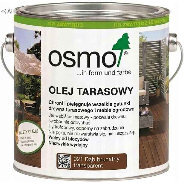 Osmo 021 Dub Hnědý Terasový olej na terasu 2,5 l