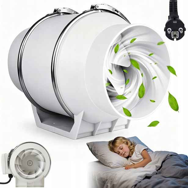Koupelnový Ventilátor 100 MM 40 W Nástěnný Tichý S Vypínačem Na Kabelu