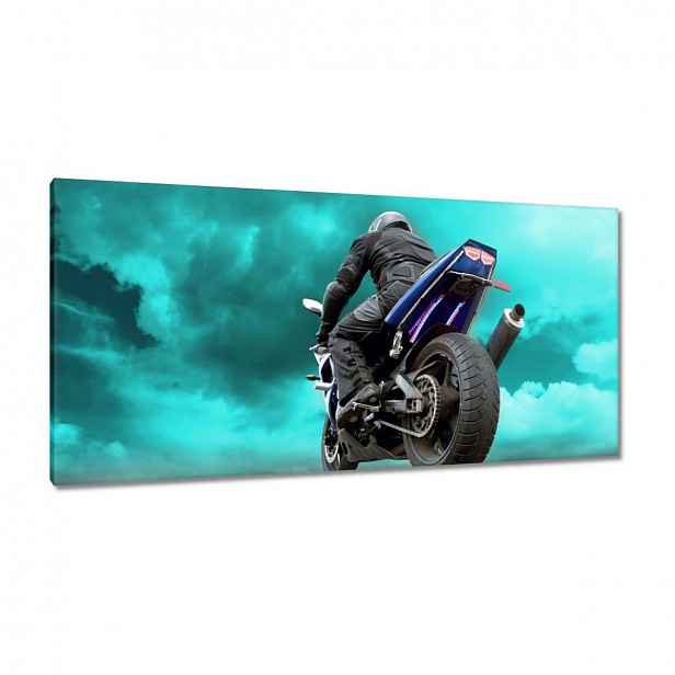 Obrazy 115x55 Modrý závodník