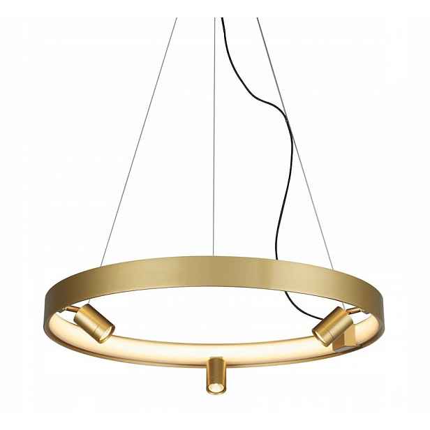 Spotring moderní Led prstencová lampa 60 cm, zlatá