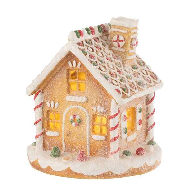 Vánoční perníková chaloupka s Led světýlky Gingerbread House - 22*22*23 cm J-Line by Jolipa