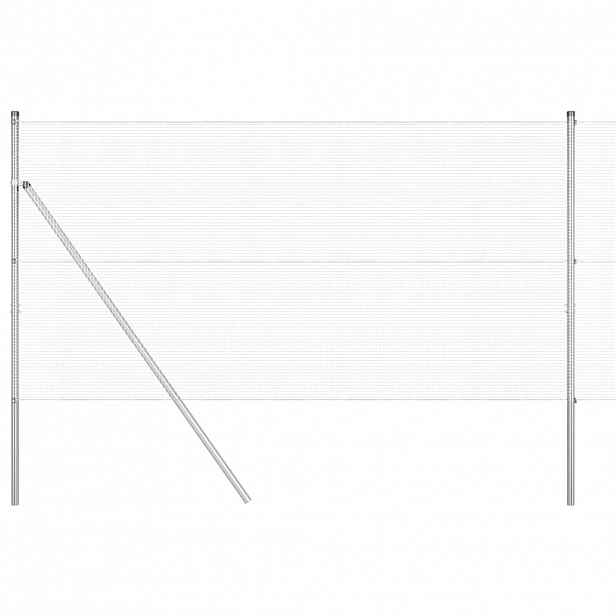vidaXL Zemní upevnění svařované drátěné ploty 50 x 1,4 m Stříbrná