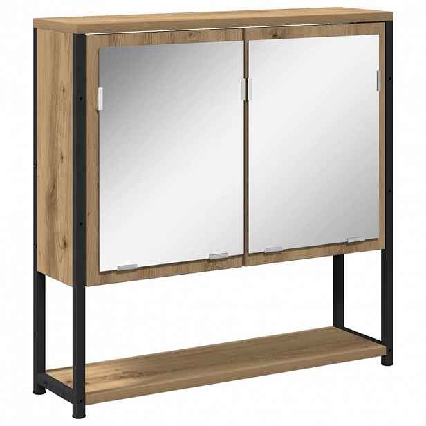 vidaXL Zrcadlová skříň Artisanový dub 60 x 16 x 60 cm Kompozitní dřevo