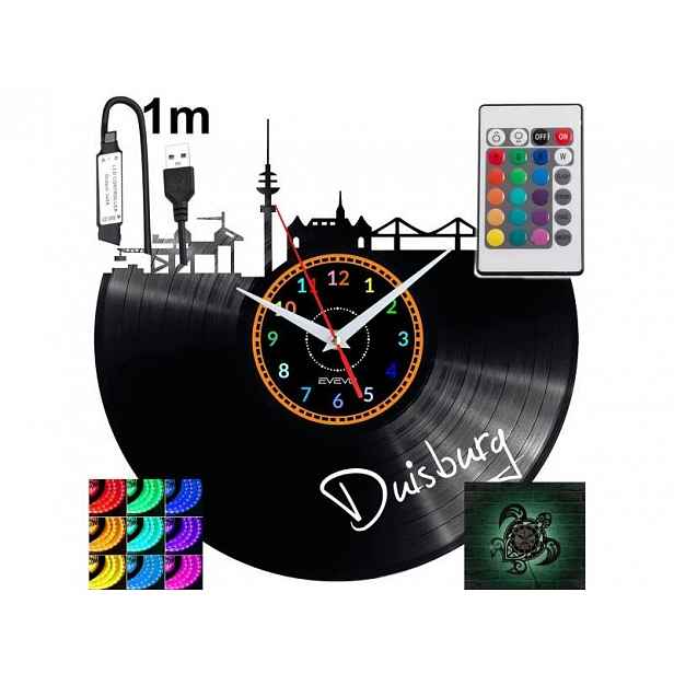Duisburg Dárek Originální dekorace do domu, hodiny z vinylové desky