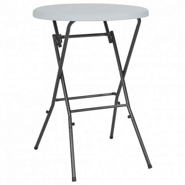 vidaXL Skládací barový stůl bílý 80 x 110 cm HDPE