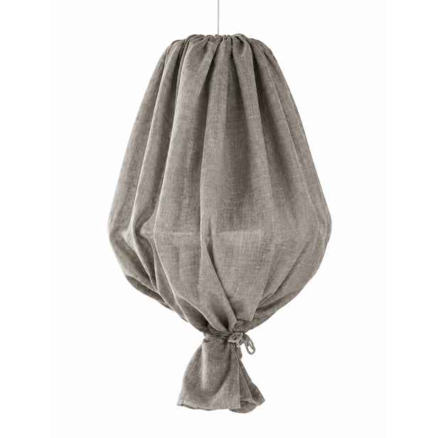 Jotex Závěsná lampa Fraser lněné stínidlo kovová konstrukce průměr 40 cm 71 cm šedá