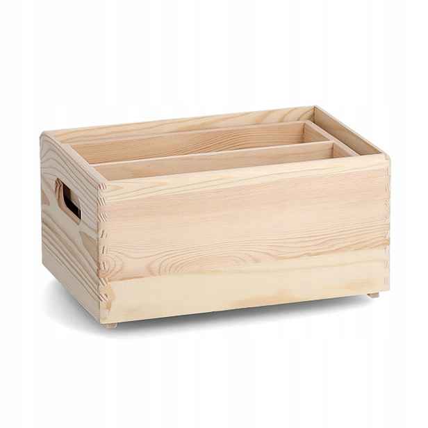 Krabička Dřevěná Nádoba S Přihrádkami Ze Dřeva 30x20