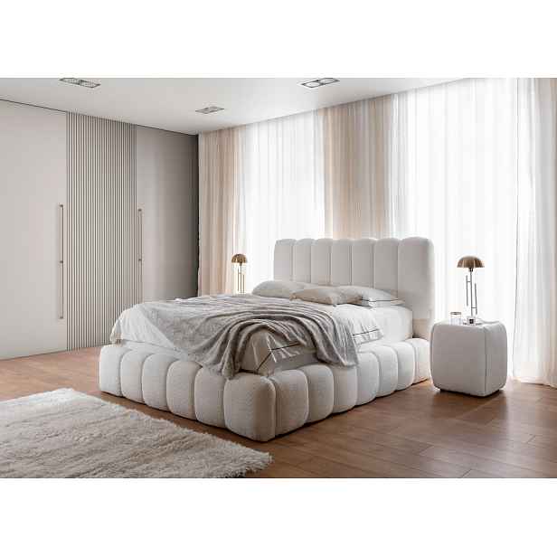 Manželská postel 200x200 ZOLY - krémová