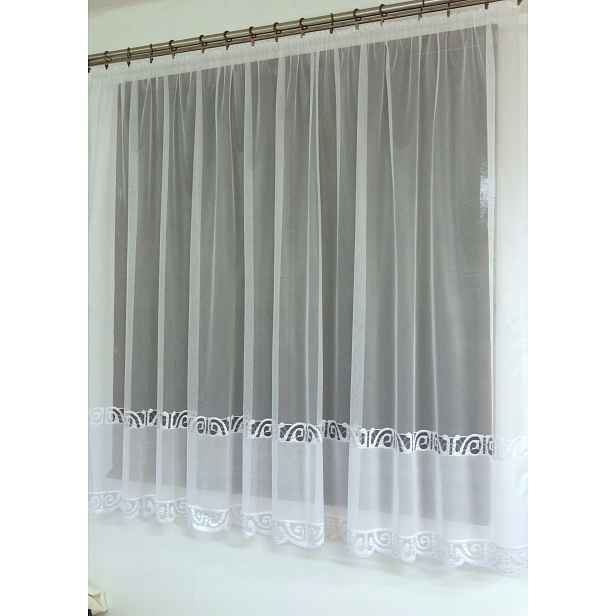 Mg Záclona 573/100 Bílá 300X180 cm hotová s páskou M