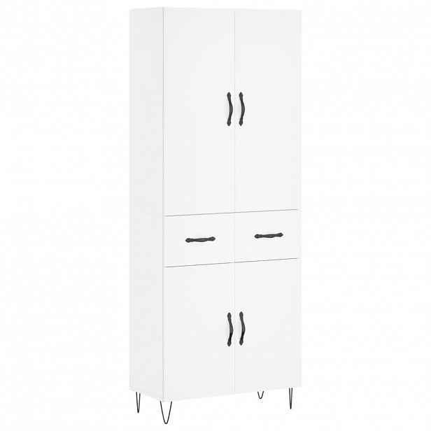vidaXL Skříň highboard bílá 69,5 x 34 x 180 cm kompozitní dřevo
