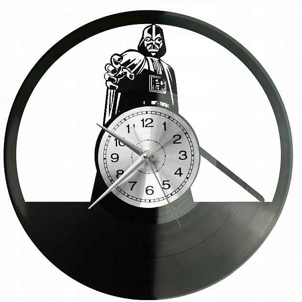 Star Wars Dárek Originální dekorace do domu Hodiny z vinylové desky