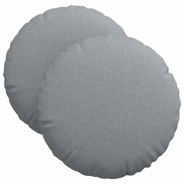 vidaXL Polštáře na sedadla 2 ks Textil Světle šedá Ø40 x 13 cm