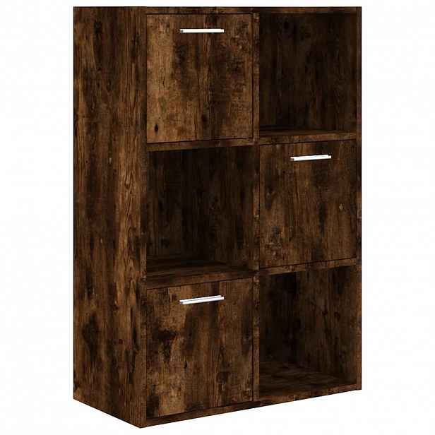 vidaXL Úložná skříňka kouřový dub 60 x 29,5 x 90 cm