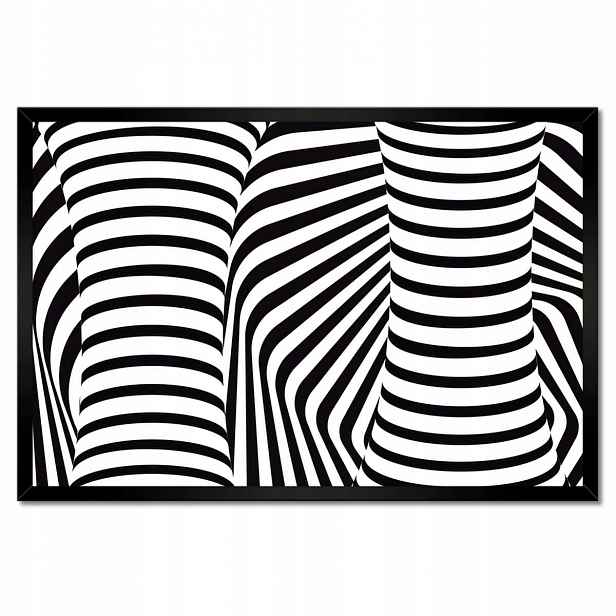 Plakáty v rámu 60x40 Abstrackja černobílá