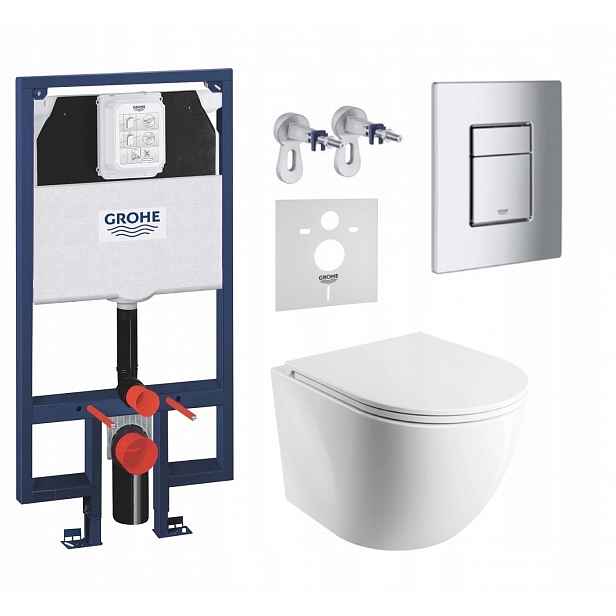 7v1 Wc Set, Stelaz Grohe Slim Wc Mísa Rim Silent Omnires Tlačítko