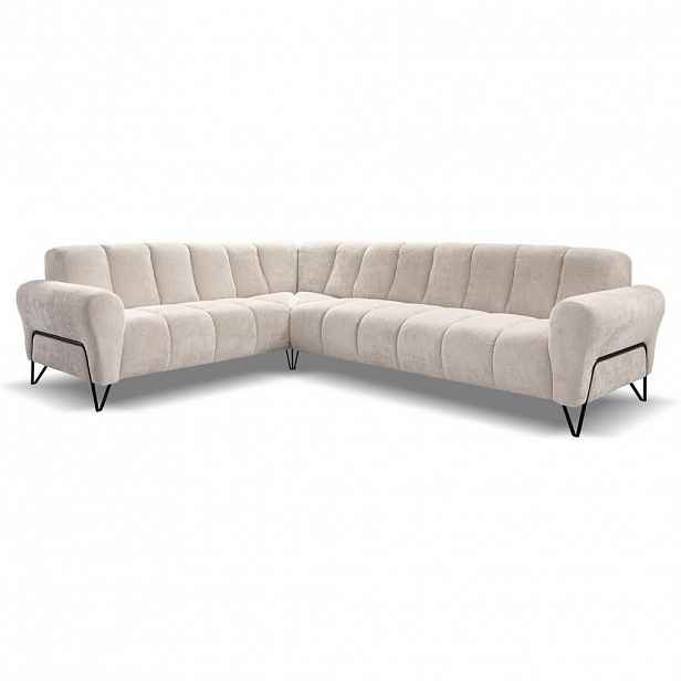 Beautysofa ROHOVÁ pohovka Volare bez funkce spaní, béžová, pravá