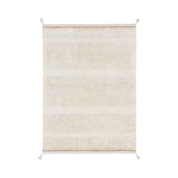 Krémový pratelný ručně tkaný bavlněný koberec 170x240 cm Bloom Natural – Lorena Canals