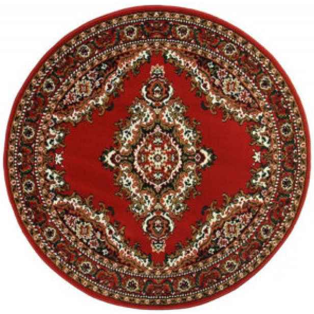Kusový koberec TEHERAN T-102 red kruh, 190x190 (průměr) kruh, červená, chodba / předsíň, Alfa Carpets