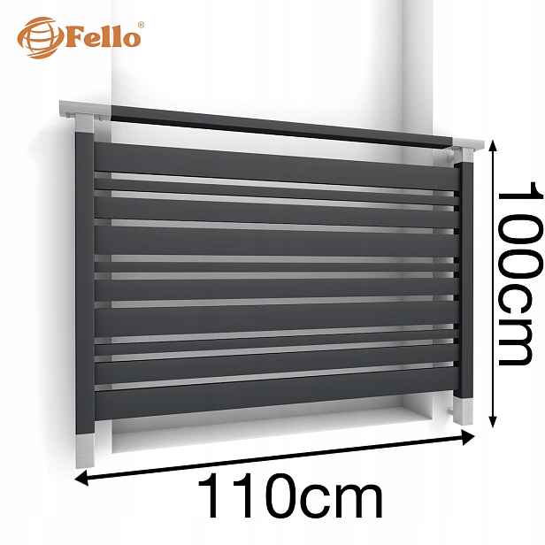 Multi Francouzský balkon 110 cm Zábradlí Ral