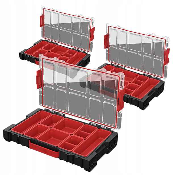 Qbrick System Pro Organizér 100 modulární s víkem box na nářadí x3