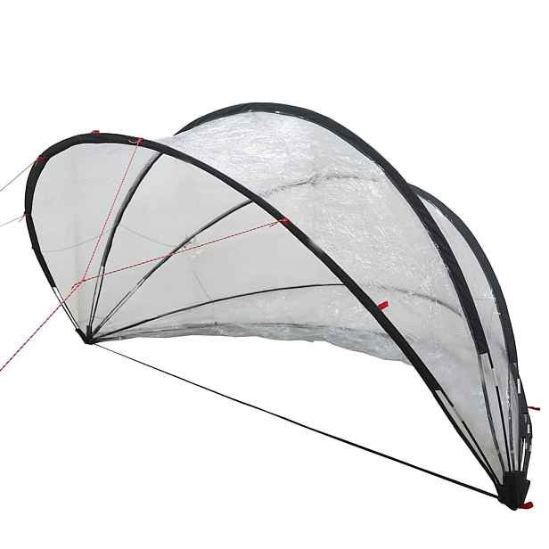 vidaXL Bazénový dóm 405 x 405 x 192 cm PVC Transparentní