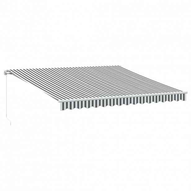 vidaXL Stahovací markýza Antracitová a bílá 400 × 350 cm