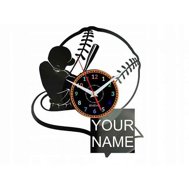 Baseball Vaše jméno Nápad na Dárek Nástěnná Dekorace z vinylové desky