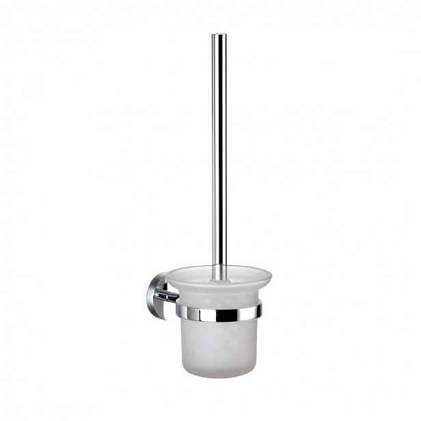 kielle Oudee - WC štětka nástěnná s držákem, matné sklo/chrom 40502000