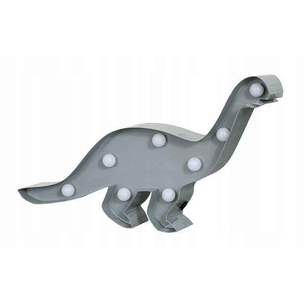 Led lampa do dětského pokoje Dinosaurus šedá 37 cm