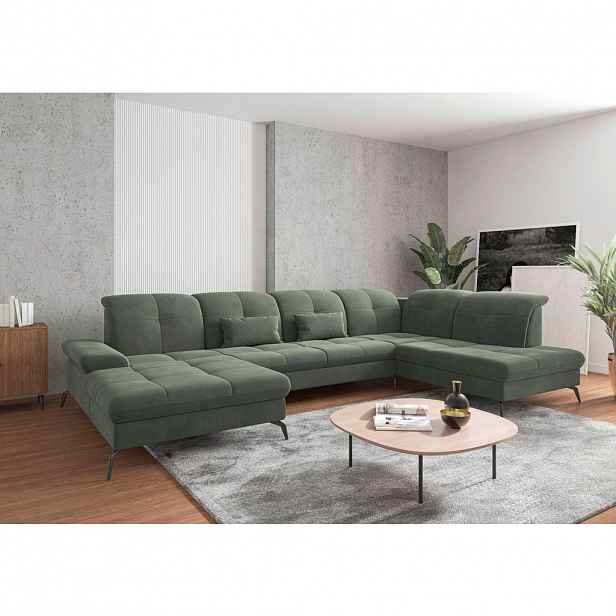 Sit & More SEDACÍ SOUPRAVA, textil, zelená
